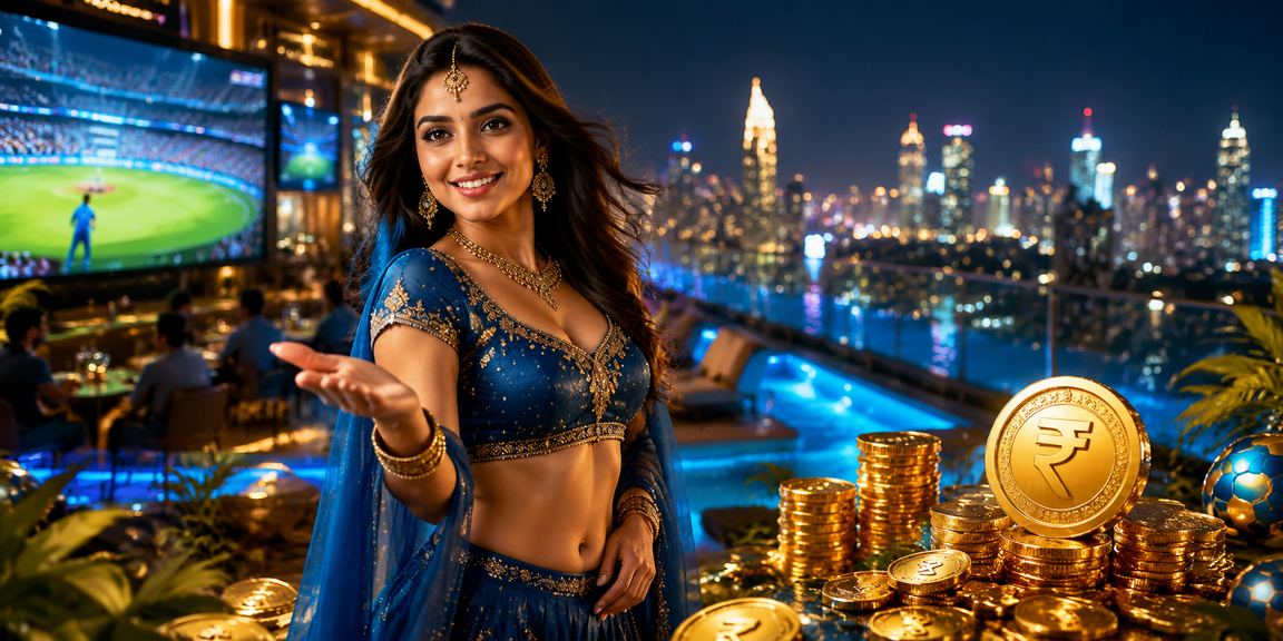 Exciting cricket betting scene with Indian currency