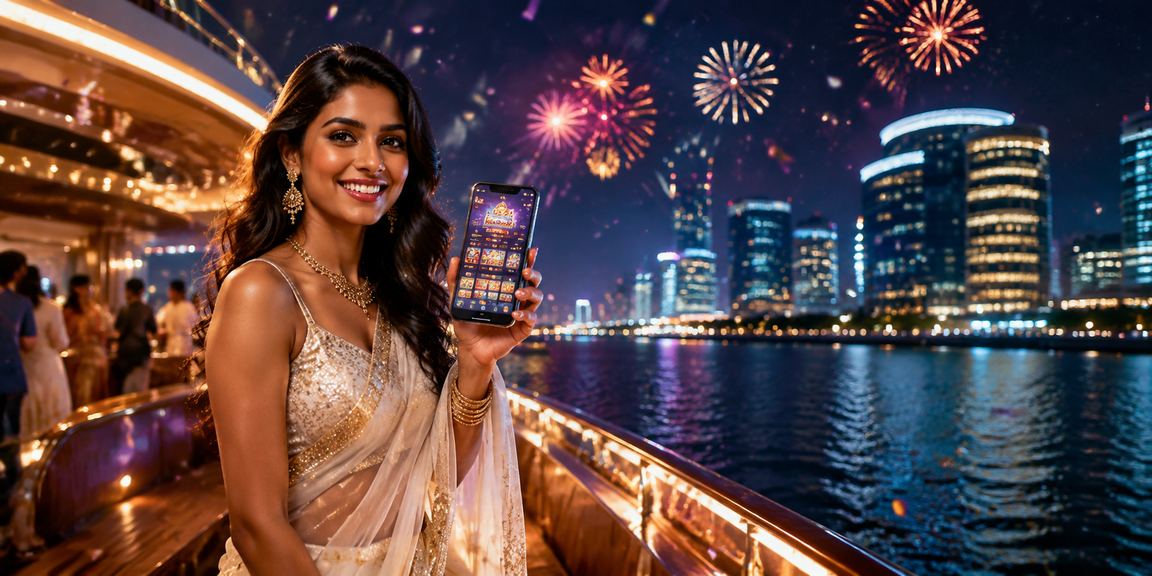 Young woman enjoying mobile casino games with balanced health lifestyle